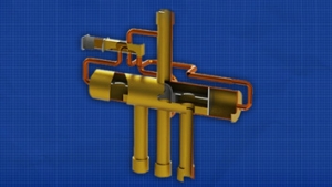 4 way reversing valve in refrigeration cycle